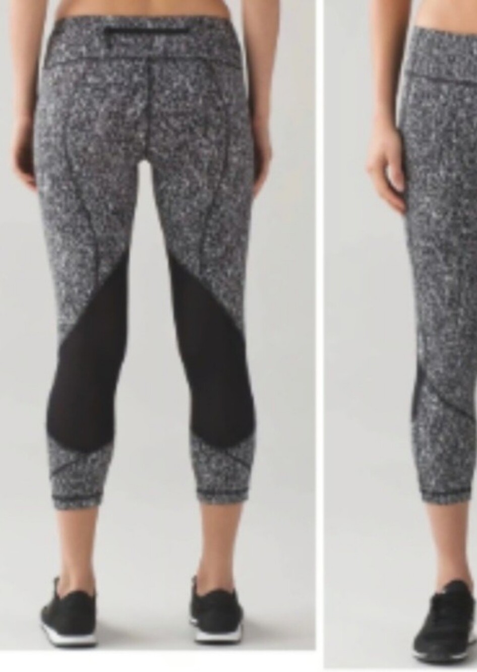 lululemon💎 athletica Black & White Speckle Cropped Leggings